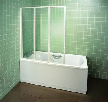 Шторка на ванну Ravak VS3 115 Transparent, профиль белый 795S0100Z1