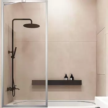 Шторка на ванну Veconi Palau 90x150 профиль черный, стекло прозрачное PL85-90-01-C7