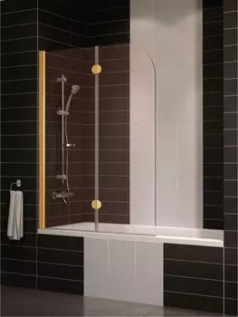 Шторка на ванну Vegas Glass E2V 0120 05 05 L профиль бронза, стекло сатин E2V 120 05 05 L