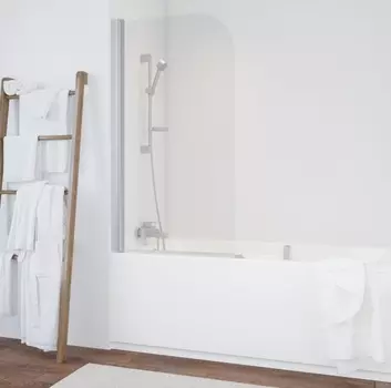 Шторка на ванну Vegas Glass EV 0070 07 01 профиль матовый хром, стекло прозрачное