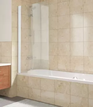 Шторка на ванну Vegas Glass EV Lux 0075 01 01 профиль белый, стекло прозрачное EV Lux 75 01 01 L