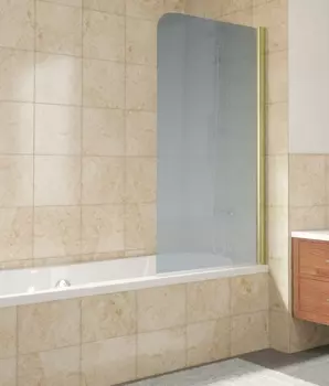 Шторка на ванну Vegas Glass EV Lux 0075 09 10 R профиль золото, стекло сатин EV Lux 75 09 10 R