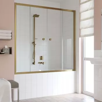 Шторка на ванну Vegas Glass Z2V 0150 05 01 профиль бронза, стекло прозрачное Z2V 150 05 01