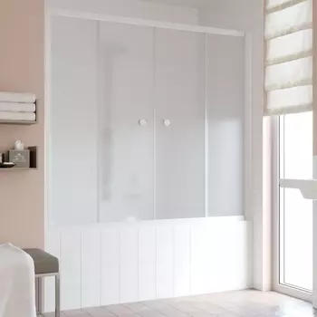 Шторка на ванну Vegas Glass Z2V 0160 01 10 профиль белый, стекло сатин Z2V 160 01 10