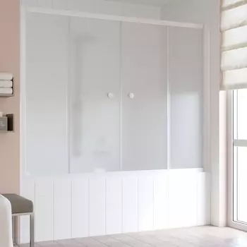 Шторка на ванну Vegas Glass Z2V 0180 01 10 профиль белый, стекло сатин Z2V 180 01 10