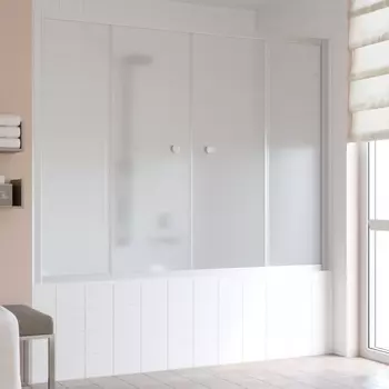 Шторка на ванну Vegas Glass Z2V 0180 07 10 профиль матовый хром, стекло сатин Z2V 180 07 10