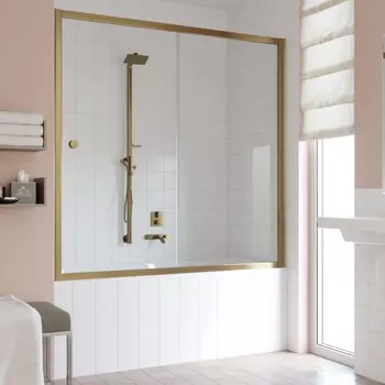 Шторка на ванну Vegas Glass ZV 0150 05 01 профиль бронза, стекло прозрачное ZV 150 05 01