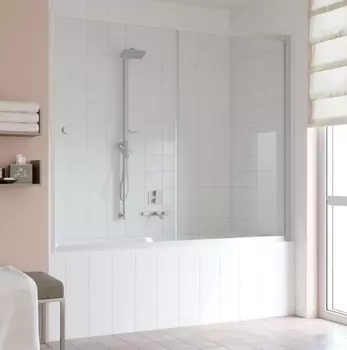 Шторка на ванну Vegas Glass ZV 0170 07 01 профиль матовый хром, стекло прозрачное ZV 170 07 01