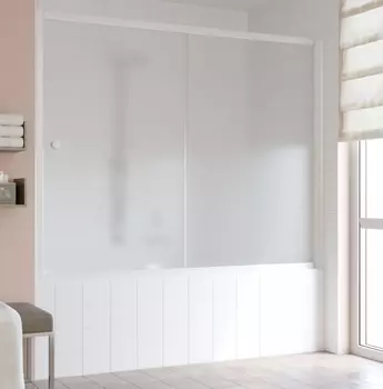 Шторка на ванну Vegas Glass ZV 0180 01 10 профиль белый, стекло сатин ZV 180 01 10