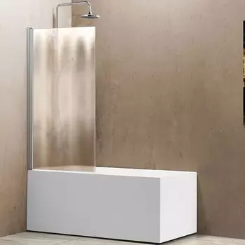 Шторка на ванну Vincea VSB-11800CH 80x140 профиль хром, стекло рифленое