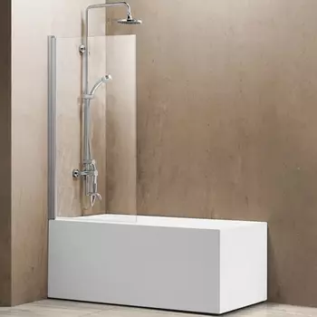 Шторка на ванну Vincea VSB-11800CL 80x140 профиль хром, стекло прозрачное