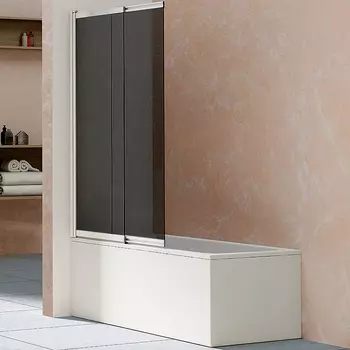 Шторка на ванну Vincea VSB VSB-1E100CG 100х145 профиль хром, стекло тонированное