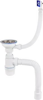 Сифон для мойки Virplast Элит 30987084 с прямоугольным переливом