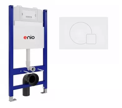 Система инсталляции для подвесных унитазов Enio Tecnico 50 с кнопкой Geometria белой матовой OOO