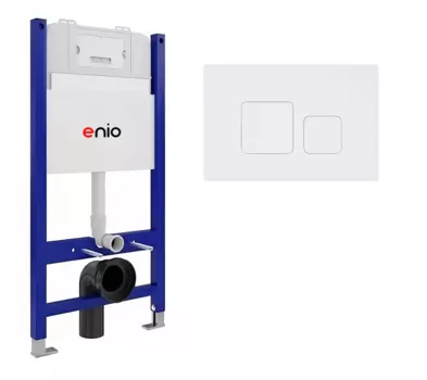 Система инсталляции для подвесных унитазов Enio Tecnico 50 с кнопкой Cubo белой матовой OOO