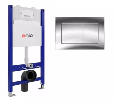 Система инсталляции для подвесных унитазов Enio Tecnico 50 с кнопкой Quadro хром глянцевый OOO