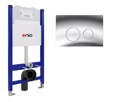 Система инсталляции для подвесных унитазов Enio Tecnico 50 с кнопкой Rotondo хром глянцевый OOO