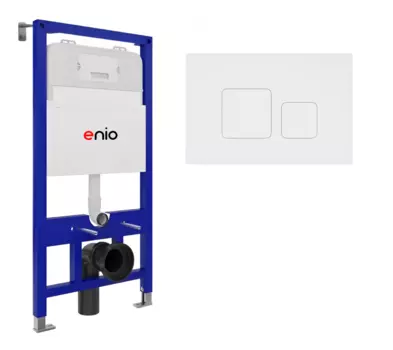 Система инсталляции для подвесных унитазов Enio Tecnico 52 с кнопкой Cubo белой матовой OOO