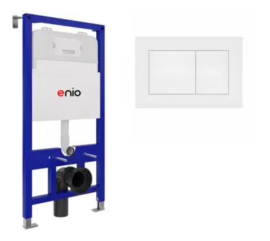 Система инсталляции для подвесных унитазов Enio Tecnico 52 с кнопкой Quadro белой матовой OOO