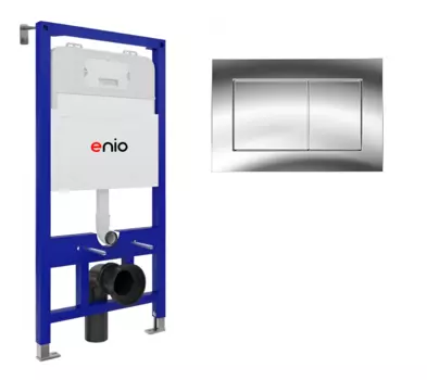 Система инсталляции для подвесных унитазов Enio Tecnico 52 с кнопкой Quadro хром глянцевый OOO