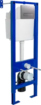 Система инсталляции для унитазов Berges Atom Line 410 с кнопкой смыва, матовый хром 040344