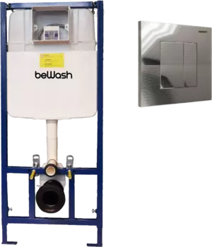 Система инсталляции для унитазов beWash Fide BW74, P03SC с кнопкой смыва, хром глянец K500RZVP0300PK000000