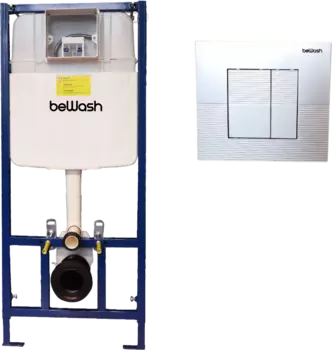 Система инсталляции для унитазов beWash Fide BW74, P03MC с кнопкой смыва, хром матовый K500RZVP0300MKK00000