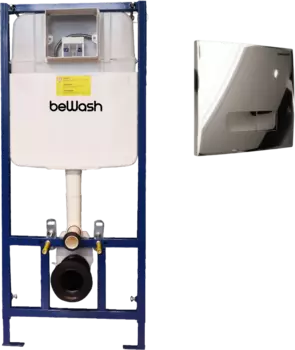 Система инсталляции для унитазов beWash Neox BW74, P04SC с кнопкой смыва, хром глянец K500RZVP0400PK000000