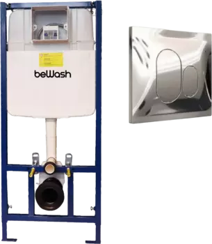 Система инсталляции для унитазов beWash Ocean BW74, P01SC с кнопкой смыва, хром глянец K500RZVP0100PK000000