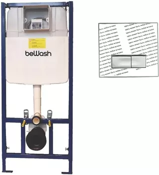 Система инсталляции для унитазов beWash Vago BW74, P05SZ кнопка смыва хром, свободная вставка K500RZVP0500SEF00000