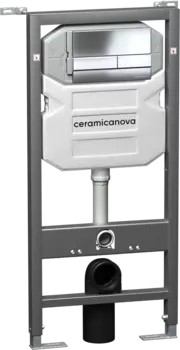Система инсталляции для унитазов Ceramica Nova Envision Flat CN1002CH кнопка хром