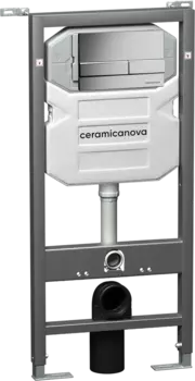 Система инсталляции для унитазов Ceramica Nova Envision Flat CN1002M кнопка хром матовый