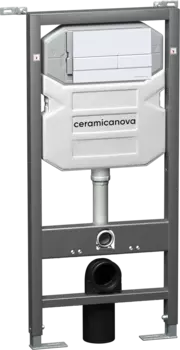 Система инсталляции для унитазов Ceramica Nova Envision Flat CN1002W кнопка белая
