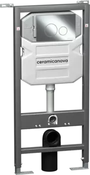 Система инсталляции для унитазов Ceramica Nova Envision Round CN1001CH кнопка хром