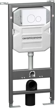 Система инсталляции для унитазов Ceramica Nova Envision Round CN1001W кнопка белая