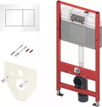 Система инсталляции для унитазов Tece Base 9400413_OOO 4 в 1 с кнопкой смыва