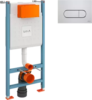 Система инсталляции для унитазов VitrA V-Fix Core 732-5800-01 с кнопкой смыва Root R 740-2280 хром 800-1873