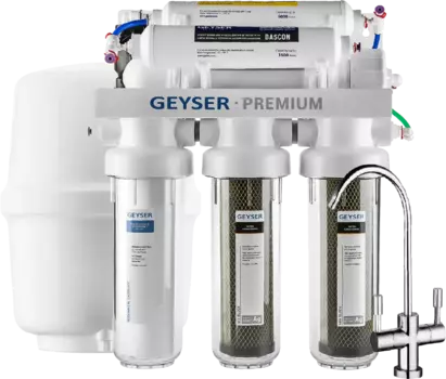 Система обратного осмоса Гейзер Премиум П с помпой, для квартир с низким магистральным давлением, с краном №10 /20052