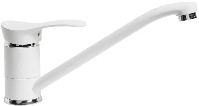 Смеситель AquaGranitEx C-1040 для кухонной мойки, белый C-1040 (331)