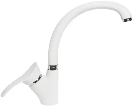 Смеситель AquaGranitEx C-3040 для кухонной мойки, белый C-3040 (331)