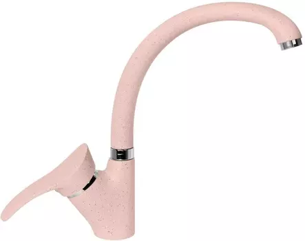 Смеситель AquaGranitEx C-3040 для кухонной мойки, розовый C-3040 (315)