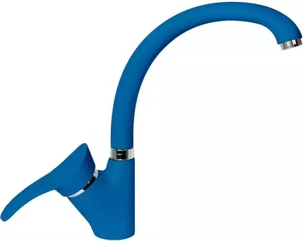 Смеситель AquaGranitEx C-3040 для кухонной мойки, синий C-3040 (323)