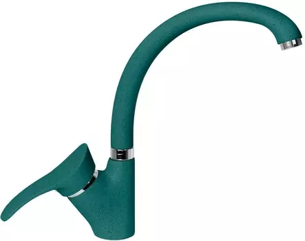 Смеситель AquaGranitEx C-3040 для кухонной мойки, зеленый C-3040 (305)