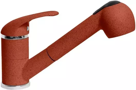 Смеситель AquaGranitEx C-4040 для кухонной мойки, красный марс C-4040 (334)