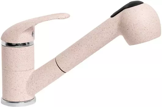 Смеситель AquaGranitEx C-4040 для кухонной мойки, светло-розовый C-4040 (311)