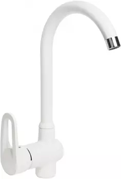 Смеситель AquaGranitEx C-5035 для кухонной мойки, белый C-5035 (331)