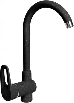 Смеситель AquaGranitEx C-5035 для кухонной мойки, черный C-5035 (308)