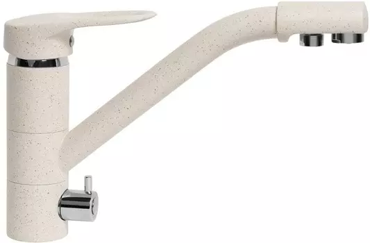 Смеситель AquaGranitEx C-6040 для кухонной мойки, бежевый C-6040 (328)