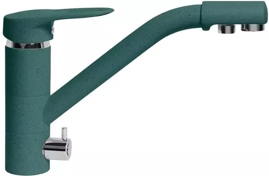 Смеситель AquaGranitEx C-6040 для кухонной мойки, зеленый C-6040 (305)