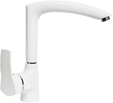 Смеситель AquaGranitEx C-7040 для кухонной мойки, белый C-7040 (331)